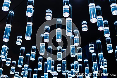 led lamps light Decoration modern style , ceiling MirrorÂ reflection .selective focus Stock Photo